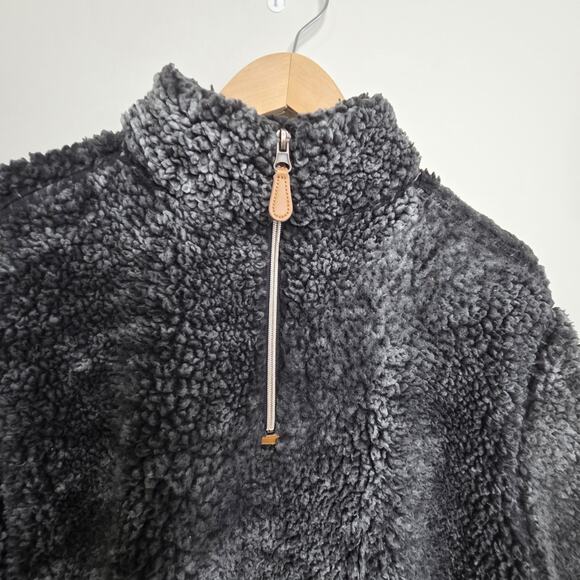 Simply Southern Teddy Bear Sherpa 1/4 Zip Fleece Pullover Jacket Gray SZ XL Cozy - Picture 7 of 11